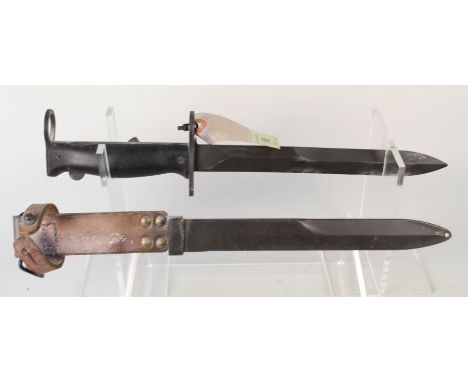 A French MAS 49/56 knife bayonet with scabbard