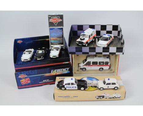 Corgi - Vanguards - 4 boxed limited edition sets of Police vehicles in 1:43 scale including Hong Kong Ford Transit number 372