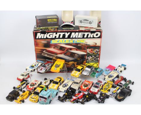 Scalextric - Fly - Ninco - SCX - 30 x unboxed slot cars for spares or restoration including Ninco Opel Calibra, SCX Mercedes 