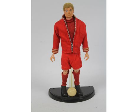 Palitoy - Action Man - An unboxed Palitoy Action Man Liverpool FC Footballer figure. The blonde flock haired figure with hard