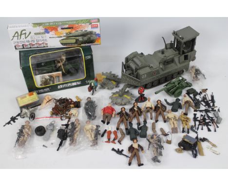 Hasbro Academy, Other - An unboxed Hasbro Indiana Jones Jungle Cutter with some Indiana Jones and likewise themed action figu