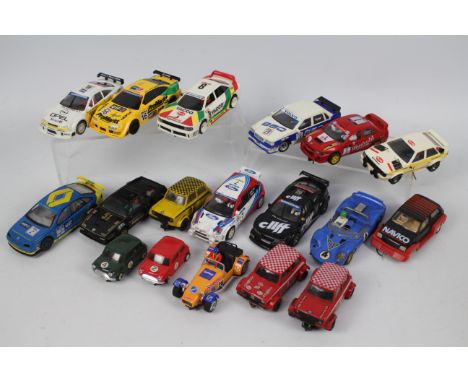 Scalextric - SCX - Ninco - 18 x slot cars for restoration or spares including SCX Audi 90 GTO, SCX Volvo 850, Scalextric BMW 