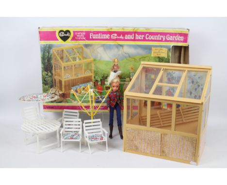 Sindy -  A Boxed, Vintage Pedigree 'Funtime Sindy and her Country Garden' Playset plus accessories #44893. Items appear to be