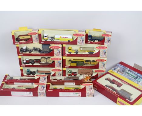 Trackside - Lledo - 14 x boxed trucks in 1:76 scale including Foden S21 in Macbrynes livery # DG150003, Scammell Handyman Tan