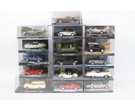 Universal Hobbies - James Bond - 16 x boxed vehicles including Aston Martin DBS, Lotus Esprit, Toyota 2000GT, Renault 11, For