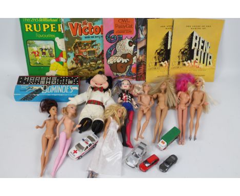 Barbie - and similar, 8 dolls, to include, Barbie, Bratz (with missing hand) and similar. Two dressed, the rest not. Also inc