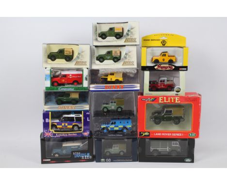 Corgi - Oxford - Britains - 15 x boxed Land Rover models including a 101 Forward Control in 1:43 scale, a Series 1 in 1:32 sc