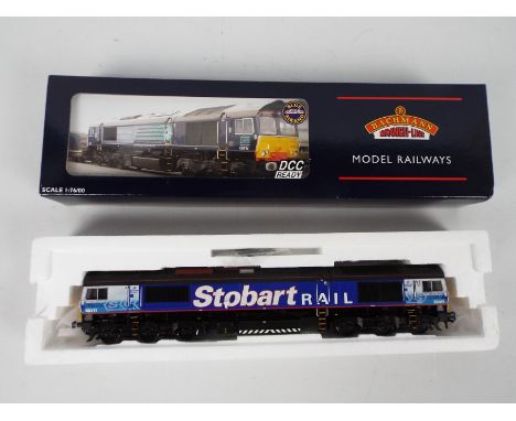 Bachmann - A boxed Bachmann Branch-Line Blue Riband DCC READY #32-977 OO gauge Class 66/9 diesel locomotive Op.No.66411 'Eddi