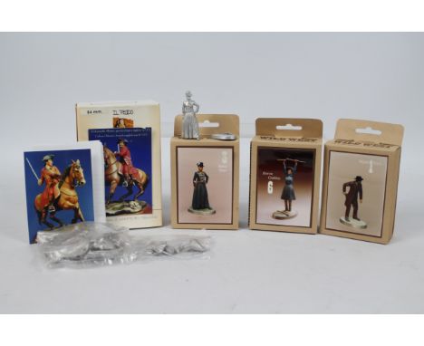 Roger Saunders - Il Feudo (Spain) - Four boxed and unpainted white metal figures. Lot consists of Rogers Saunders 1:32 scale 