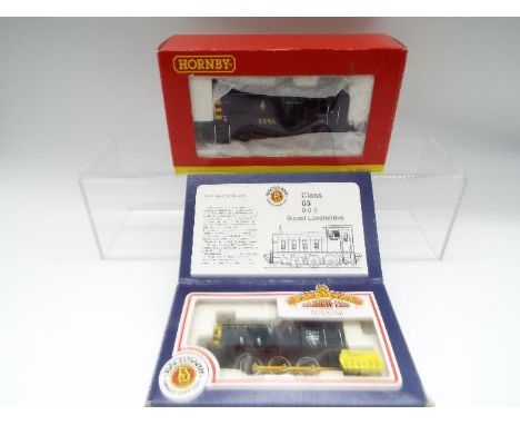 Bachmann, Hornby - TWO OO gauge model diesel shunters comprising Hornby BRML Eastleigh Works 0-6-0 class 08 locomotive runnin