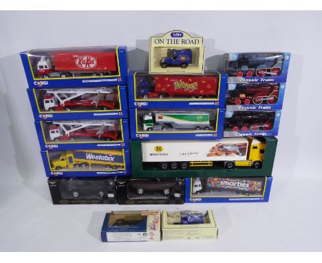 Corgi, New Ray, Classic Train, Lledo, Other - 13 x boxed vehicles and 3 x boxed Classic Trains - Lot includes a #91320 Corgi 