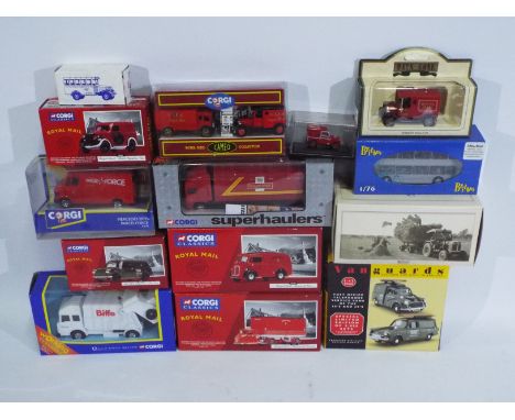 Corgi, Atlas Editions, Oxford Die-cast, Lledo, Britbus - 16 x boxed die-cast model vehicles - Lot includes an Atlas Editions 