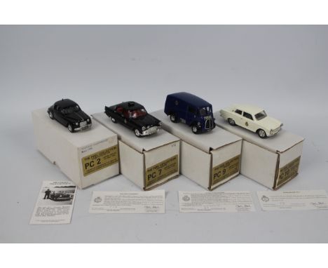 The Peel Collection - 4 x limited edition Police vehicles in 1:43 scale, a Wiltshire Constabulary Rover 75 # PC2, Ford Zephyr