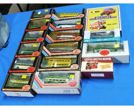Model Buses; sixteen boxed examples, including Corgi D41/1 Barton 1908-1989, limited edition, thirteen Exclusive First Editio