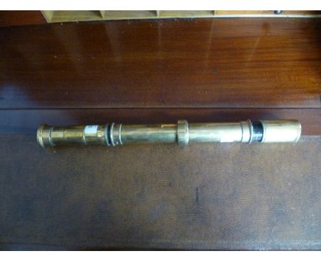 A 1917 Sighting Telescope No.4 Mark III, brass, by Stanley, London, 17½in (44.5cm) long. THIS LOT WILL BE SOLD ON FRIDAY 11TH
