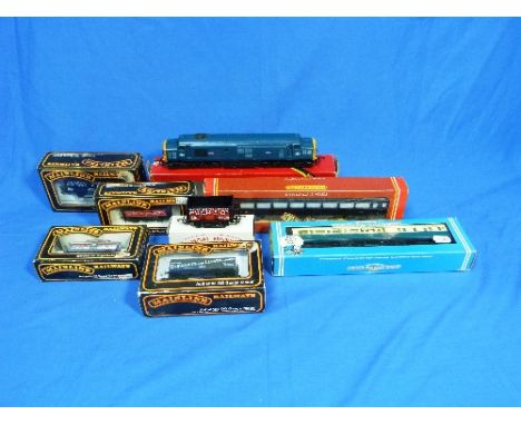 Hornby Railways; '00' gauge R.751 B.R. D6930 locomotive Co-Co Diesel, and seven Inter-City coaches, all boxed, together with 