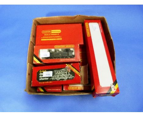 Hornby Railways; eight various '00' gauge locomotives, tank engines and shunters, including R.840 L.M.S. 4-6-0 5112 Black Fiv