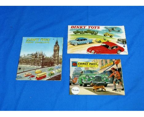 Dinky Toys U.K. catalogue 1958, 7/458/856, 28-pages, and Dinky Toys U.K. catalogue, 7th edition, 1959, 7/559/900, 28-pages, t