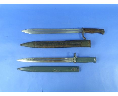 A German M1898/05 Bayonet, with scabbard, and a German M1898 bayonet, with scabbard (2) THIS LOT WILL BE SOLD ON FRIDAY 11TH 