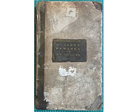 BAKER, EZEKIEL: REMARKS ON RIFLE GUNS BEING THE RESULT OF FORTY YEARS PRACTICE AND OBSERVATIONS. WITH SPECIFIC REMARKS ON FOW