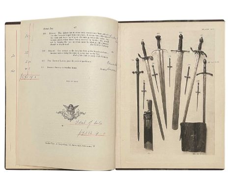 SOTHEBY, WILKINSON & HODGE: AUCTION CATALOGUE a selected portion of the renowned collection of armour and weapons, formed by 