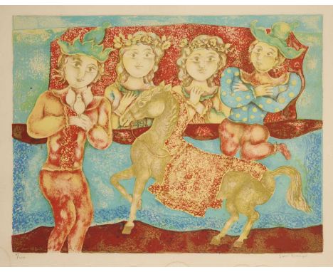 SAKTI BURMAN (b.1935) Lithograph on paper
Signed ‘Sakti Burman’ lower right and inscribed ‘V/XXV’ lower left
Edition 5 of 25
