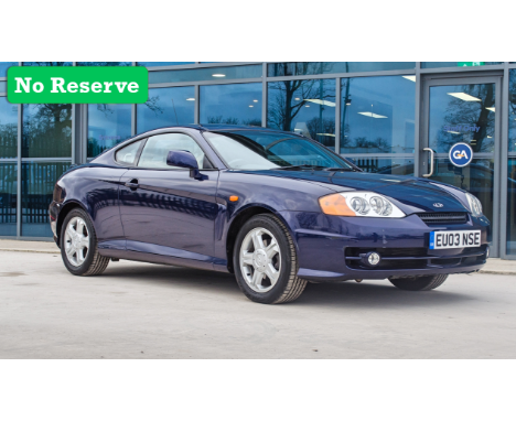 2003 Hyundai Coupe 1.6 S 1600 cc 3 door coupe&nbsp;  No Reserve&nbsp;  Registration:&nbsp; EU 03 NSE Chassis:&nbsp; WF0WXXGBB