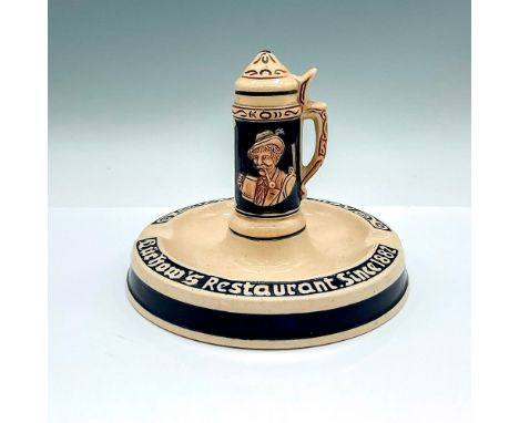 Crafted for Luchow's, the best known German restaurant in New York City which opened in 1882. A vintage ceramic circular dish
