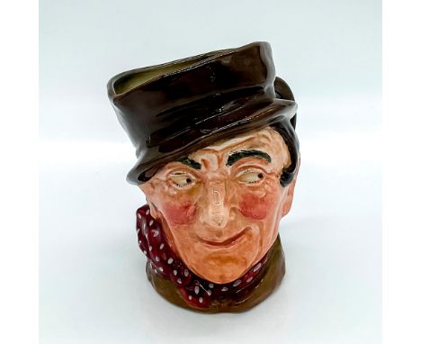 Dark brown hat; light brown coat; red kerchief with white sports.Series: Charles Dickens' Characters. Royal Doulton backstamp