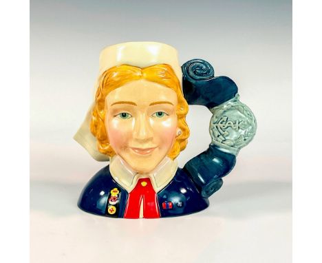 Red, white, black, light brown, and grey coloration.The nurse character jug was one of the complimentary choices for new and 