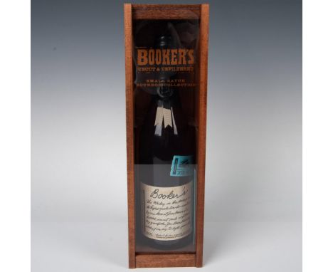 Limited-edition, uncut, and unfiltered bourbon whiskey from the Jim Beam distillery. A tribute to Booker Noe's legacy, this b