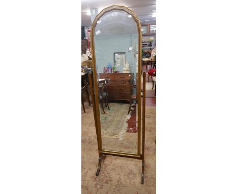 Bevelled glass cheval mirror 