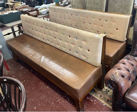 Pair of upholstered bench seats 