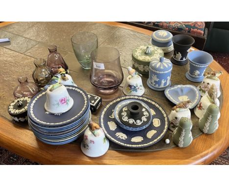Large collection of Wedgwood Jasperware, Caithness glass etc 