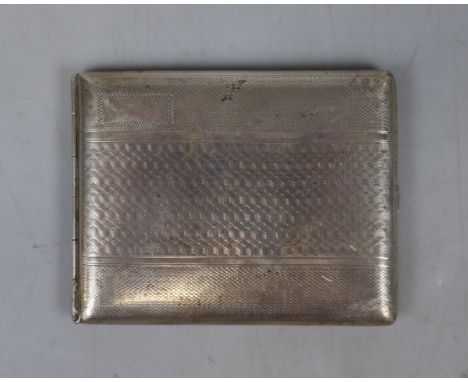 Silver cigarette case - Approx weight: 123g 