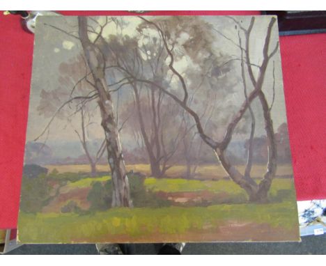 H R Wilitierley, original oil on board of a woodland landscape, signed bottom right, 36.5cm x 41.5cm 