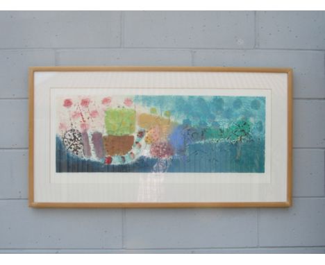 A framed and glazed print titled 'Seraph II'.  Indistinctly signed. Image size  74cm x 92cm 