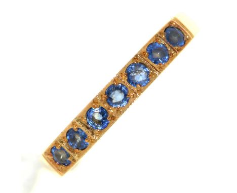 A sapphire ring, in 18ct gold, Birmingham 1967, 2.2g, size K Good condition