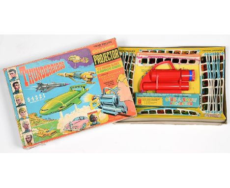 Vintage Toys. A Chad Valley Thunderbirds battery powered projector and coloured slides, early 1960's, boxed Fair condition fo