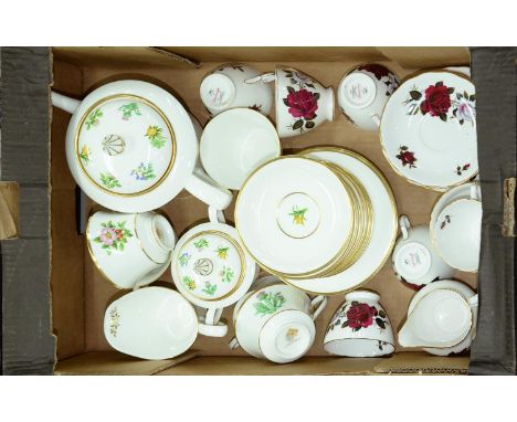 A Royal Worcester bone china floral tea service and a Colclough tea service 
