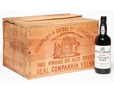Real Companhia Velha Vintage Port, 1985, nine bottles, OWC 