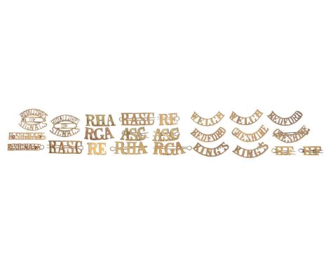 A quantity of British Army regimental and corps shoulder titles 