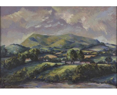 Henry Seymour , 20th/21st century - The View from Melplash, Dorset, signed, signed again and inscribed on the artist's label 