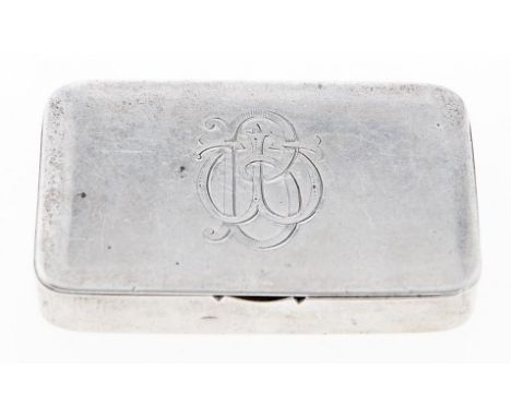A Victorian snuff box, 60mm l, by S Mordan &amp; Co, London 1891, 1oz 14dwts Small dents and light wear, strip added beneath 