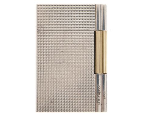 An S T Dupont silver and gold plated cigarette lighter, No 11DCL27 Good condition with only a few very light marks from occas