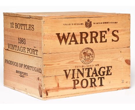 Warre's 1983 Vintage port, twelve bottles, OWC 