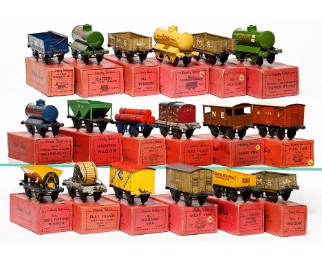 An extensive collection of Hornby gauge O railway locomotives, rolling stock, buildings, track and accessories, to include tw