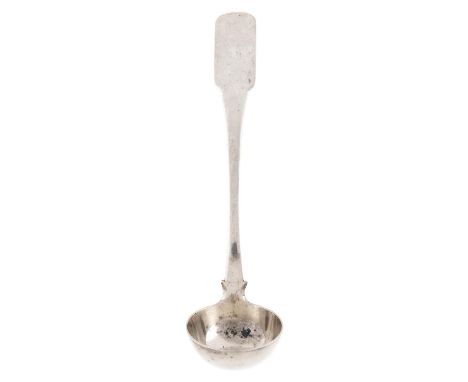 A Scottish provincial silver toddy ladle, first half 19th c, Fiddle pattern, by Alexander Campbell, Greenock, 1oz 2dwts Good 