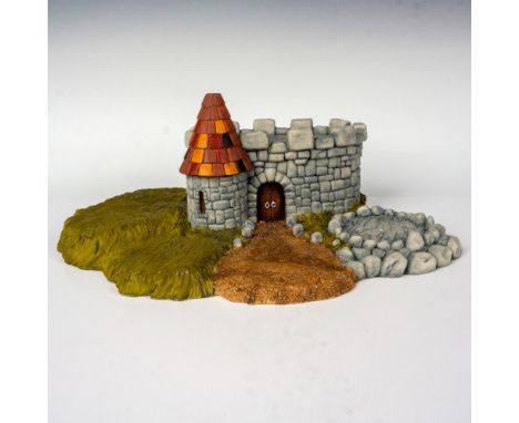 Arthurian Legend series; ceramic display stand in gray, green, and brown coloration. Royal Doulton label to underside. This i