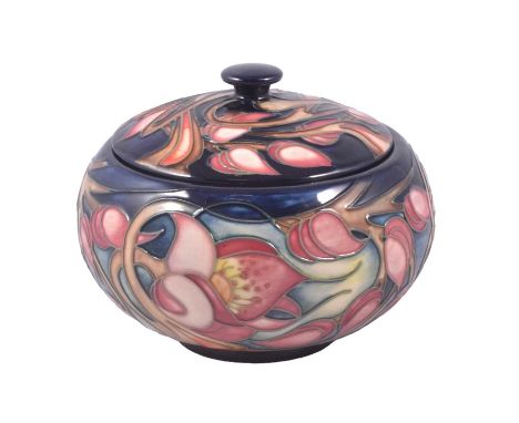 Emma Bossons for Moorcroft Pottery, a Collector's Club limited edition bowl and cover, dated 'MCC 2004', numbered 10/50, 10cm